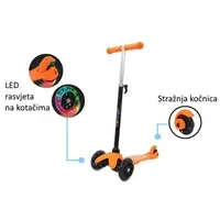 Jamara romobil za djecu, 3 kotača, svjetla na kotačima, narančasti - Zagreb