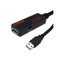 Roline USB3.2 Gen1 aktivni produžni kabel sa ponavljačem, 20m, crni - Zagreb