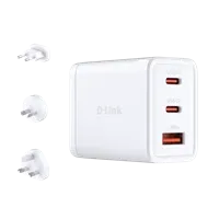 D-Link strujni punjač GaN 65W, PD3.0, USB-C×2/USB-A, AU, EU, UK, US adapteri za struju - Zagreb