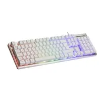 Tipkovnica DELTACO GAMING WK75 Membrane RGB keyboard, 105 keys, USB, White - Zagreb