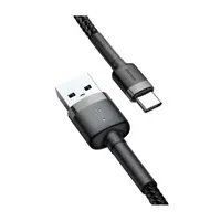 Kabel USB A - USB C 2m braided Baseus 2A QC 3.0 crni, CATKLF-CG1 - Zagreb
