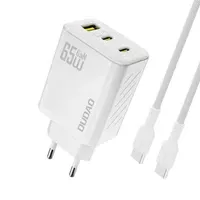 Univerzalni punjač Dudao A29C GaN 65W + USB C kabel, bijeli - Zagreb