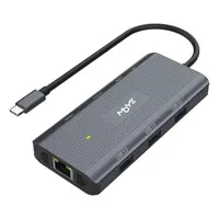 Port Replicator Moye Core Multiport X9, 1× HDMI, 1× RJ45, 1× USB-C PD 3.0, 3× USB 3.0, Dual SD, 8605042622306 - Zagreb