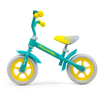Milly Mally dječji bicikl bez pedala Dragon tirkizno-žuti - cover