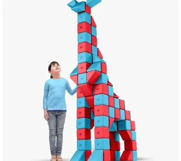 JollyHeap Joy magnetski blokovi 150 kom - razne kombinacije boja - cover