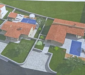 Građevinsko zemljište s projektom izgradnje 3 ville, Vodnjan, Istra - cover