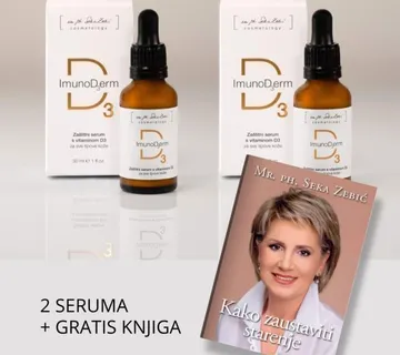 ImunoD3erm SET 2 komada + knjiga Kako zaustaviti starenje - cover