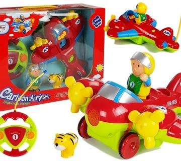 Dječji R/C avion s volanom na daljinsko upravljanje, crveni - cover