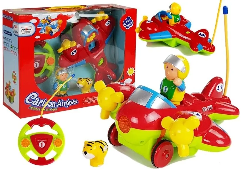 Dječji R/C avion s volanom na daljinsko upravljanje, crveni - cover