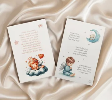 Poklon za krštenje – personalizirana slika s molitvom Anđelu čuvaru - Virje