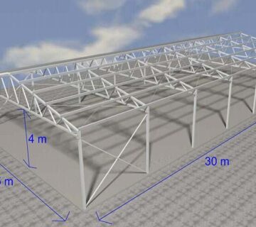 Montažna čelična hala 25x12 metara, korisne visine 4,5 m - cover