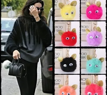 Big eyes krzneni privjesak za ključeve, torbu, ruksak - cover