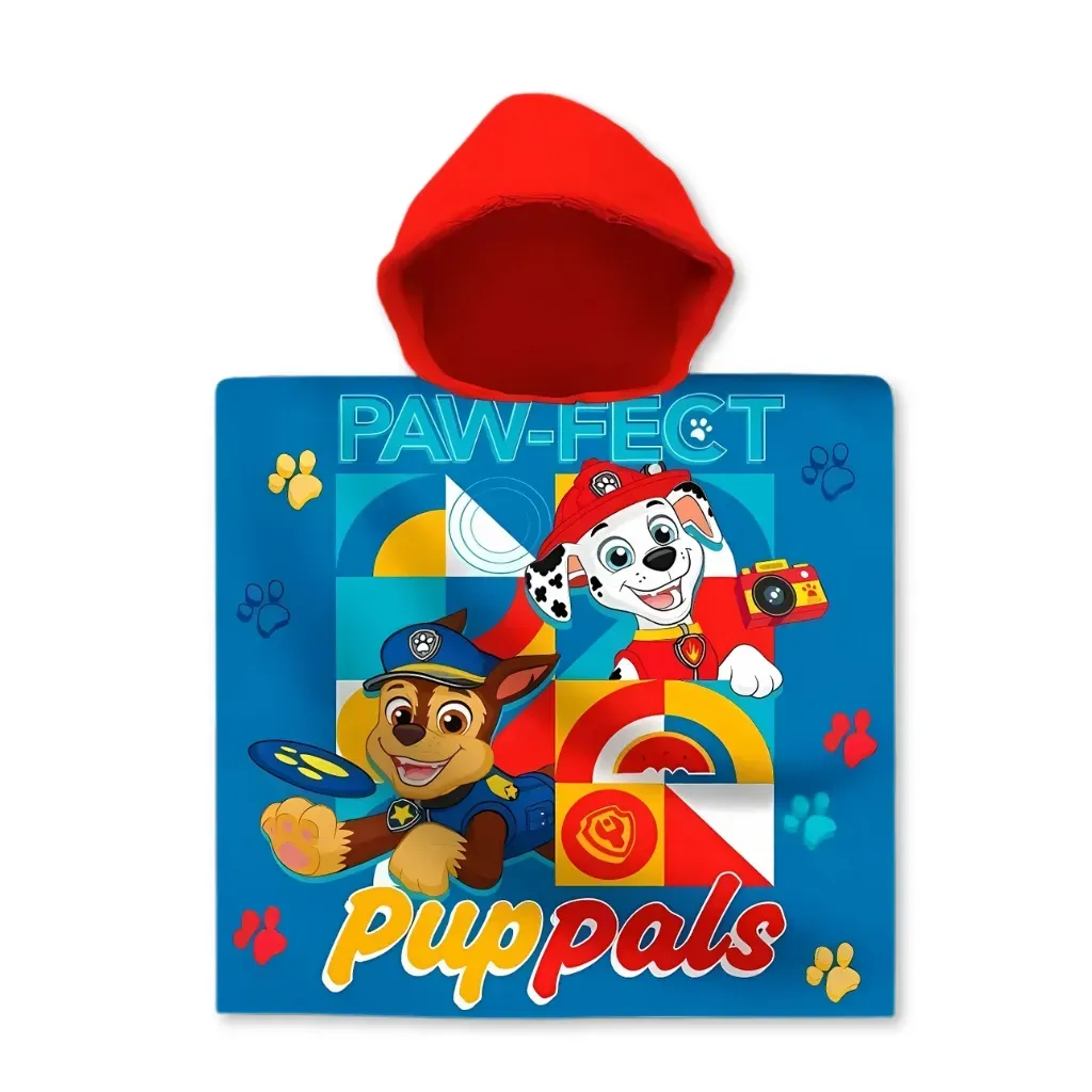 Paw Patrol ‘Paw-fect’ dječji poncho za plažu, 60×120 cm - cover