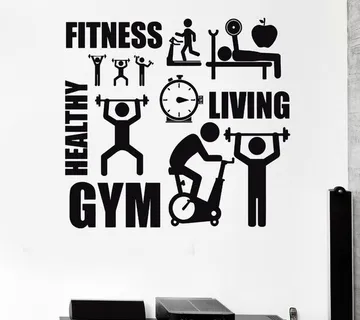 Zidna naljepnica Gym HEALTHY - cover