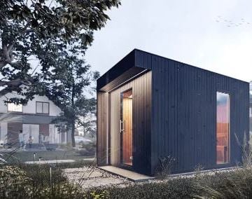 Tradicionalna vanjska sauna MUSTA 397x200cm | Besplatna dostava - cover