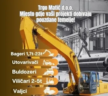 Najam bagera gusjeničara - Bjelovar