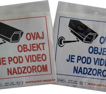 Naljepnica Video nadzor 18x16cm - cover