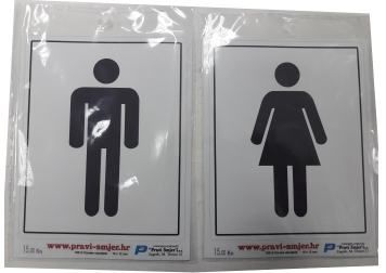 Naljepnice " Oznaka WC, toilet " za poslovne prostore - cover