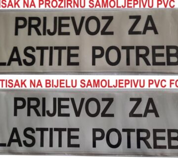 Naljepnice Prijevoz za vlastite potrebe - tisak - cover