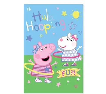 Peppa Pig ‘Hula Hooping’ deka, 100×150 cm - cover