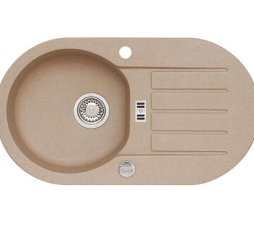 Sudoper Alveus Niagara 40 okrugli sa cjedilom granit 775x435 BEIGE G55 - cover