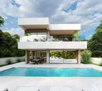 PRIVLAKA - ZADAR - MODERNA VILA U IZGRADNJI 700 m OD MORA - Privlaka, Privlaka