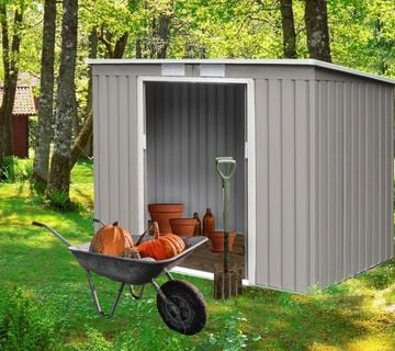 Vrtna metalna kućica za alat P100 XL SVIJETLO SIVA - 2,8 m² - cover