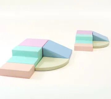 Soft Play 5 Foam Block Set - Light Pastel Corner Climber - cover