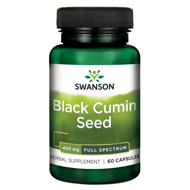Black Cumin Seed (Crni kim) 400 mg 60 kapsula – Swanson - cover