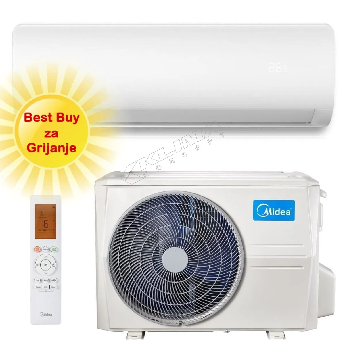 MIDEA KLIMA UREĐAJ MSAGBU-09HRFN8 / MOX230-09HFN8 - optimiziran za grijanje - cover