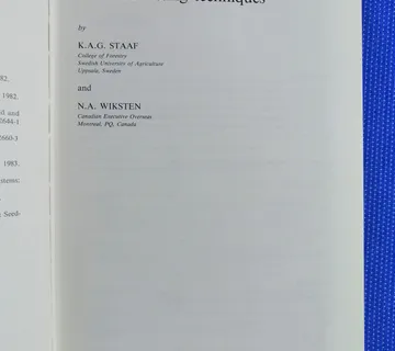 K.A. G. Staaf i N.A. Wiksten – Tree harvesting techniques - cover