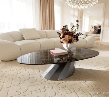 Klub stolić Edge 140x75cm, Materijal: Keramika Laminam Emperador - cover