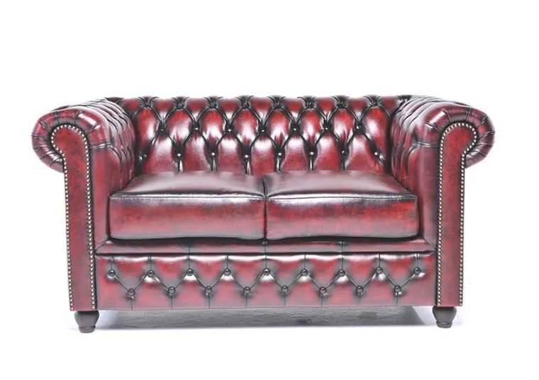 Chesterfield Dvosjed Original Leather | 2-sjedišta | Wash Off Red - cover