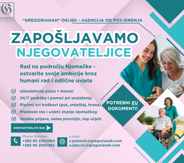 Zapošljavamo njegovatelje/ice u Njemačkoj! - cover