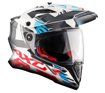 Kaciga AXOR X-CROSS DV X1 sjaj bijelo/crvena - cover