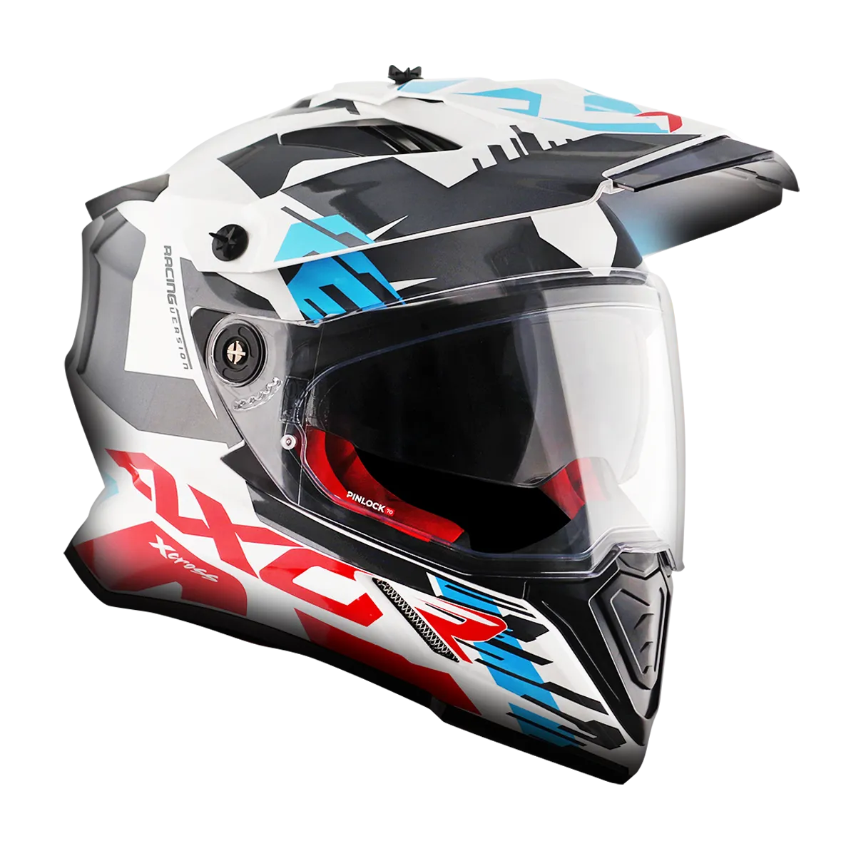 Kaciga AXOR X-CROSS DV X1 sjaj bijelo/crvena - cover