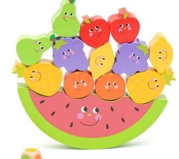 Montessori drvena slagalica ravnoteže – voće - cover