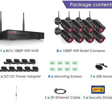 WIFI BEŽIČNI VIDEO SUSTAV S 8 KAMERA + SNIMAČ - cover