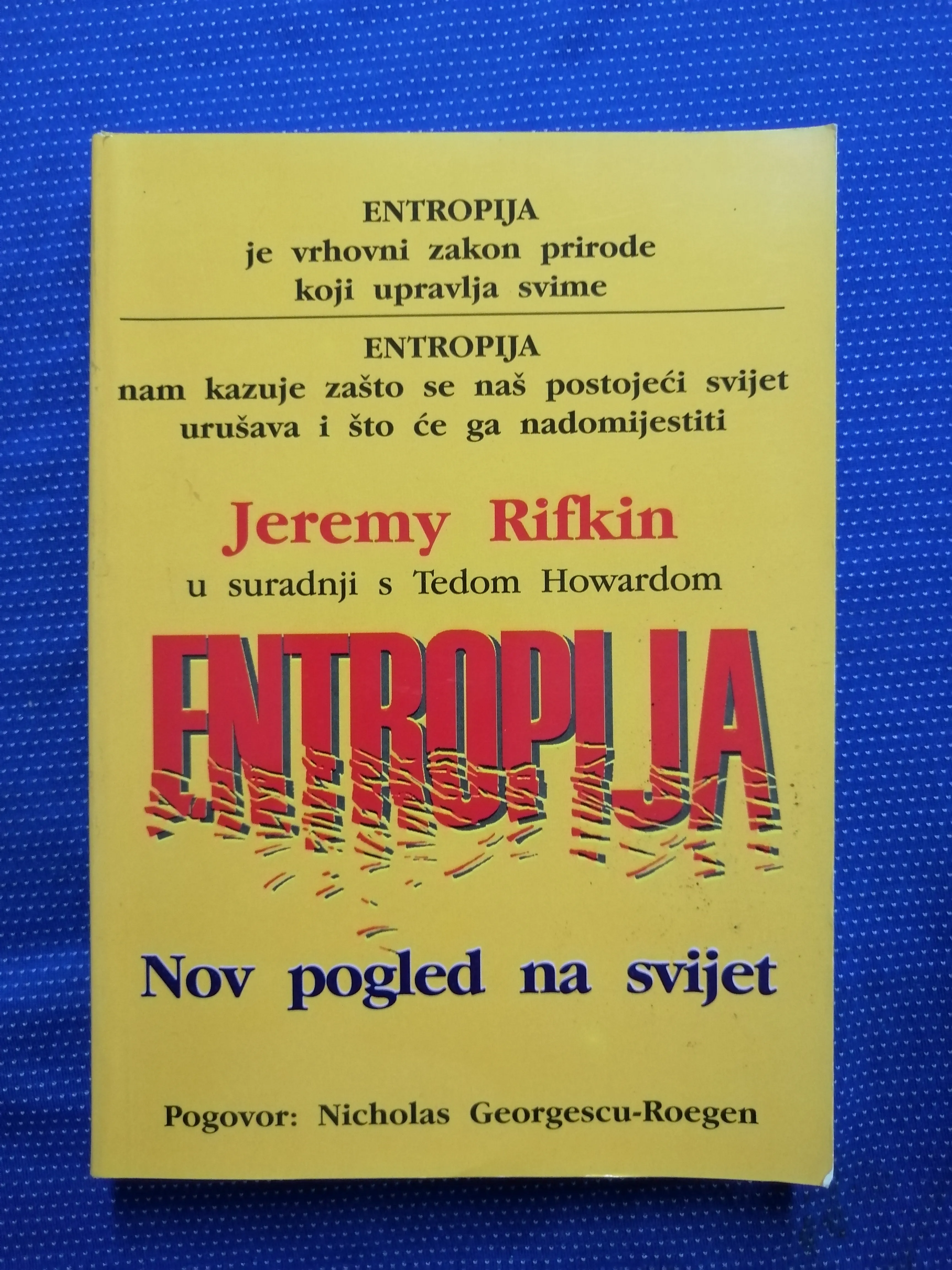 Jeremy Rifkin – Entropija : Novi pogled na svijet - cover