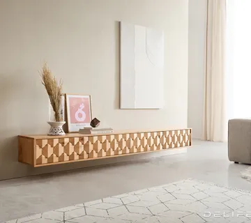 TV Komoda Fevo 220 cm, Materijal: Hrast - cover