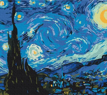 Zvjezdana noć Van Gogh set za slikanje po brojevima 40 x 30 cm - cover