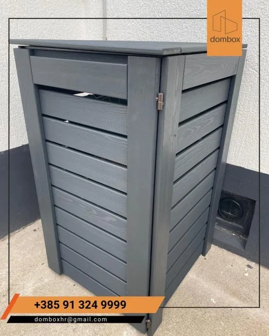 Drvena kutija za kantu za otpad-120/240L | Ručno rađena - cover