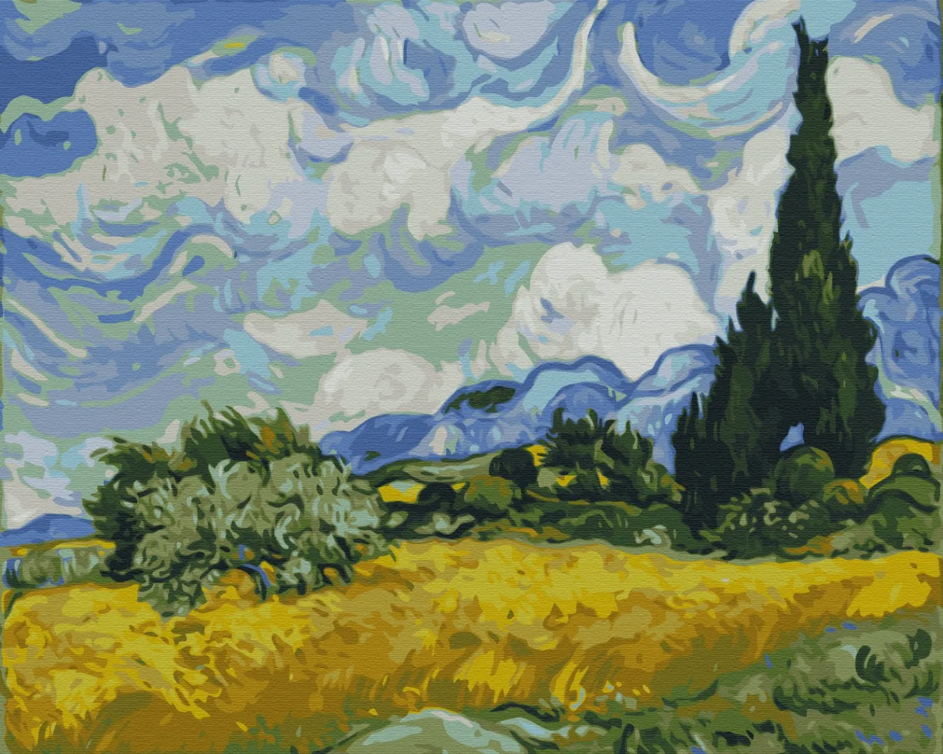 Pšenično polje s čempresima Vincent Van Gogh - cover