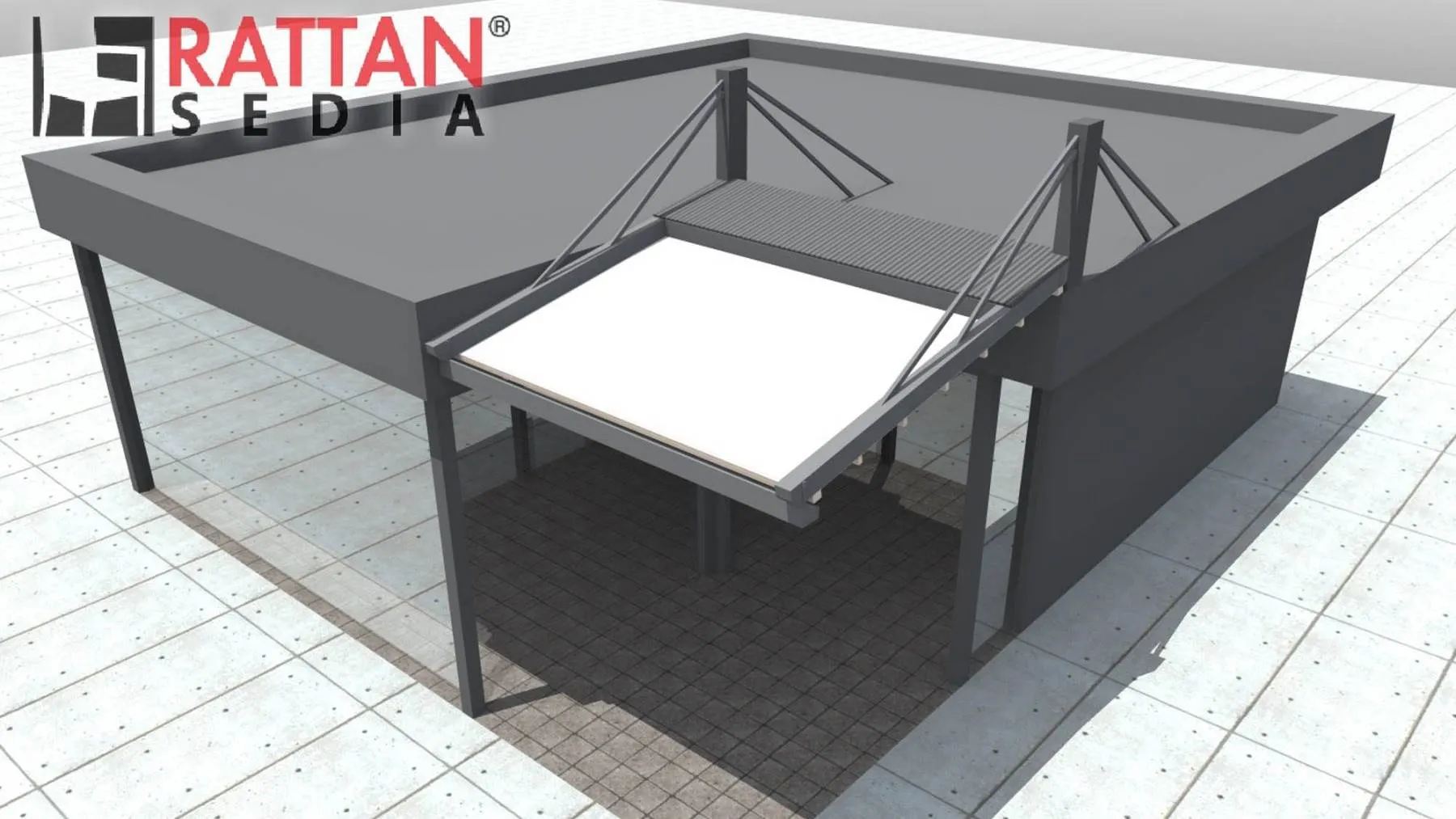 Jednovodna pergola tenda – Freedom - cover