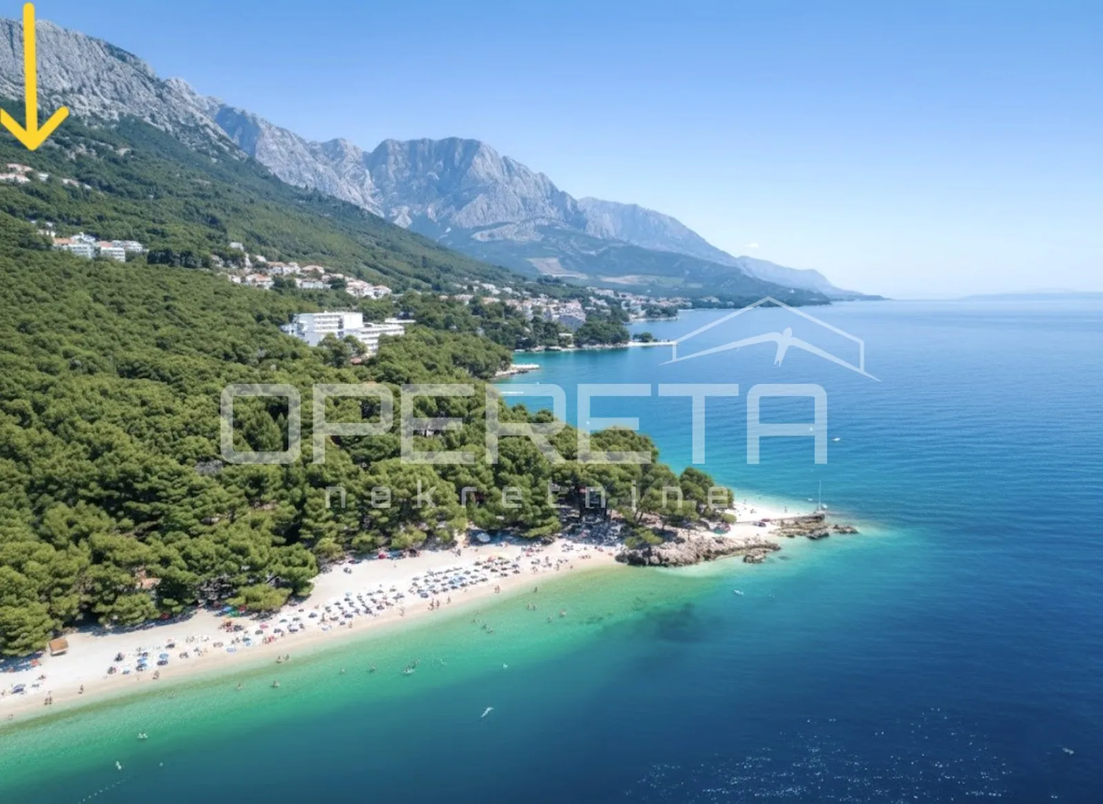 Brela – građevinsko zemljište 451 m² s panoramskim pogledom - cover