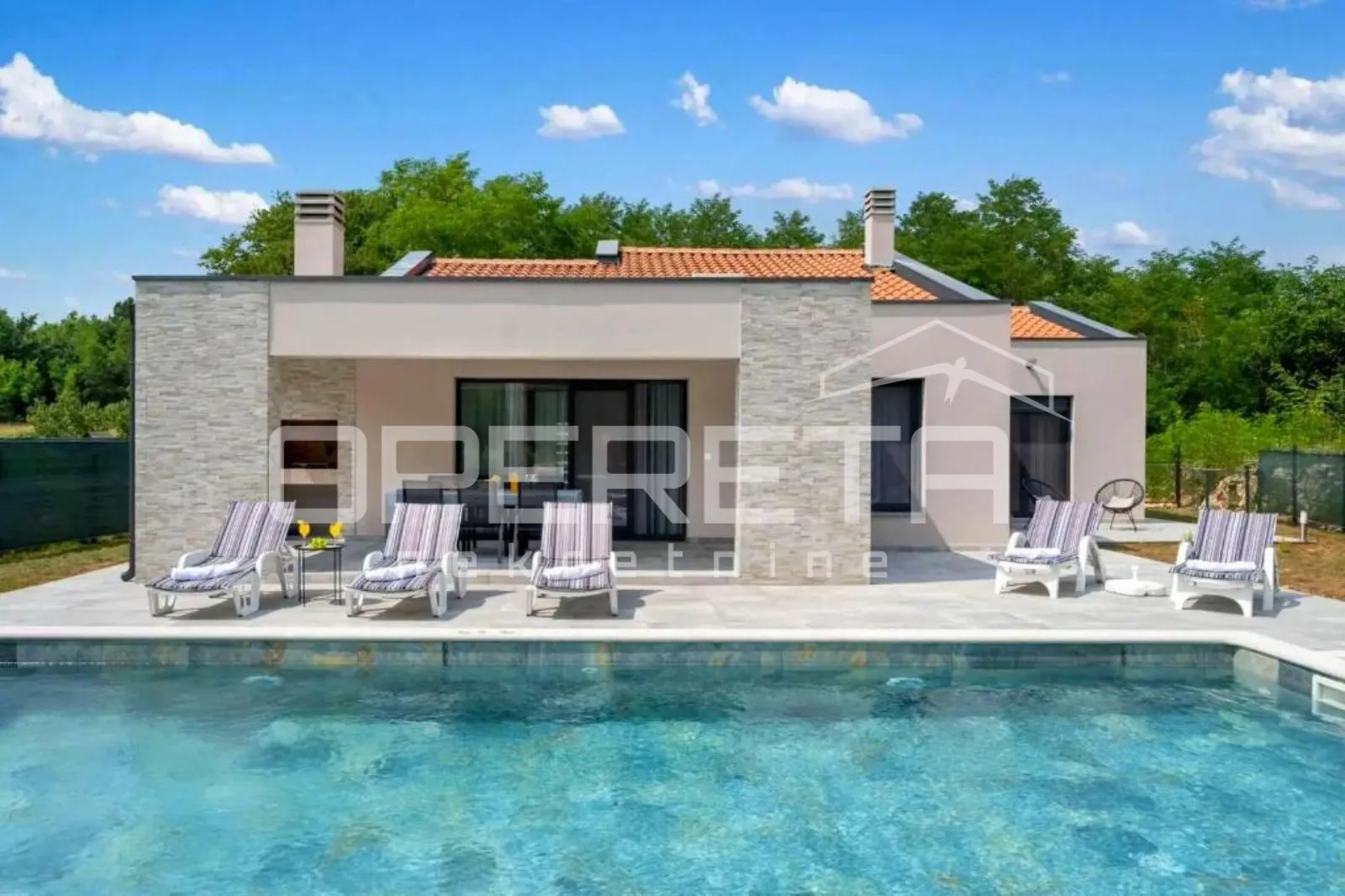 Istra, Labin, nova prizemnica 130 m2, 3ss, mirna lokacija - cover