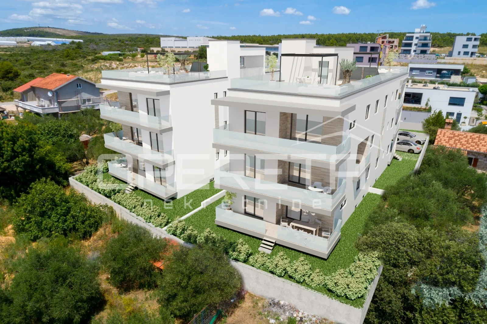 Moderna novogradnja - Dvosoban stan s krovnom terasom, 2. kat, 97 m2, Sveti Fili - cover