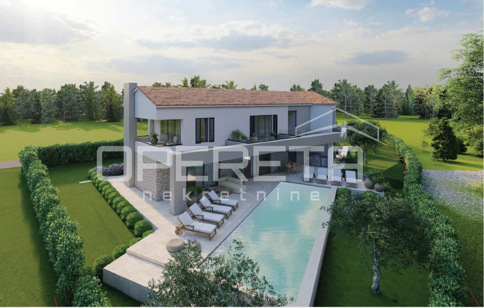 Istra, Kaštelir – moderna vila s pogledom na more - cover