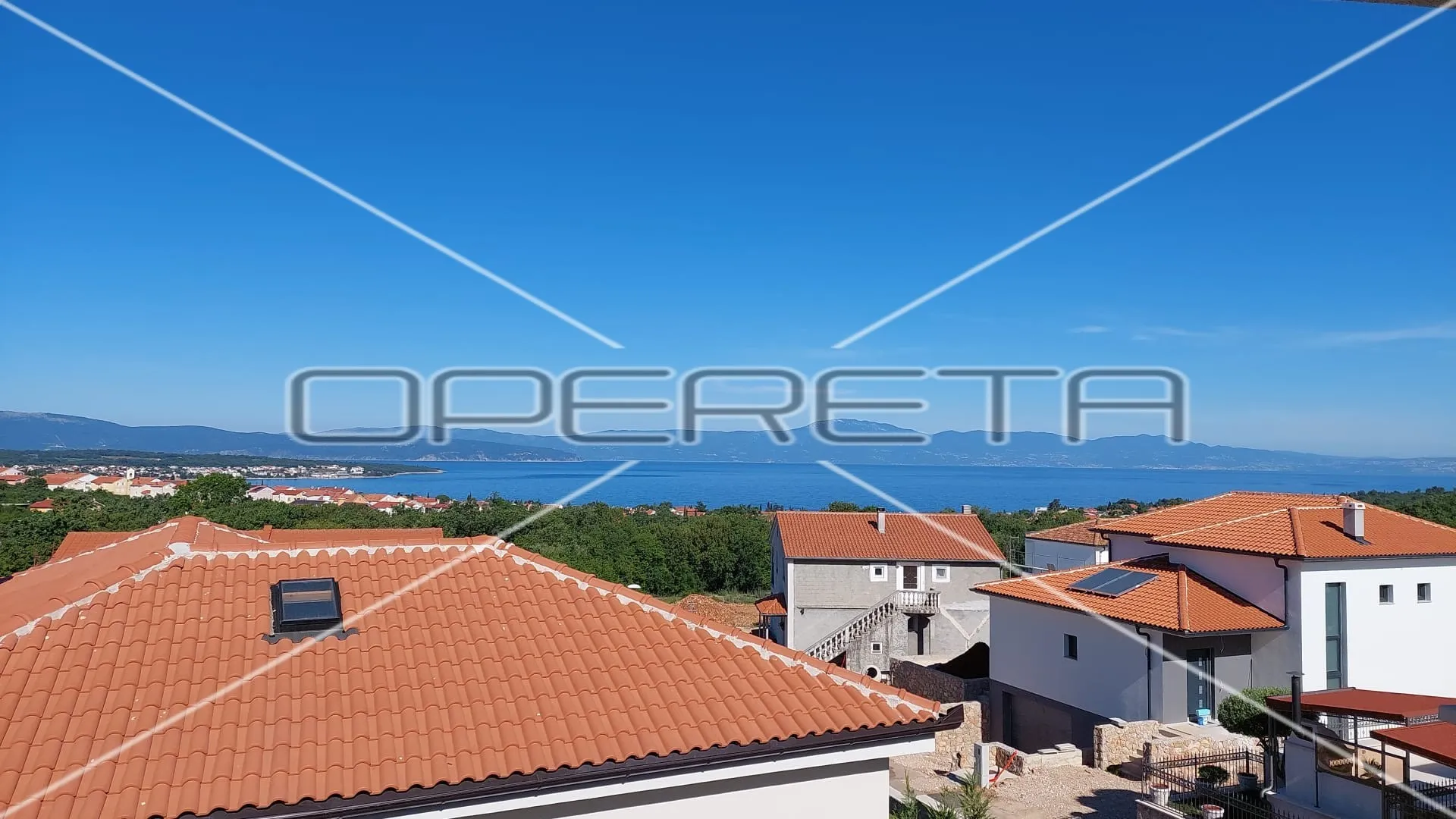 Malinska, noviji duplex 4BDR s dvije terase, 2 parkirna mjesta, pogled more, atr - cover