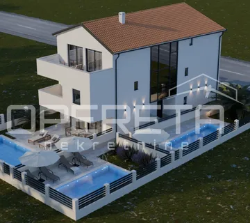 Novogradnja, trosoban stan s bazenom, prizemlje, 110 m2, vrt, Mandre, Pag - Mandre, Kolan